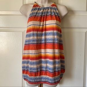 Chaps elastic waisted rope and chain neck top NEW